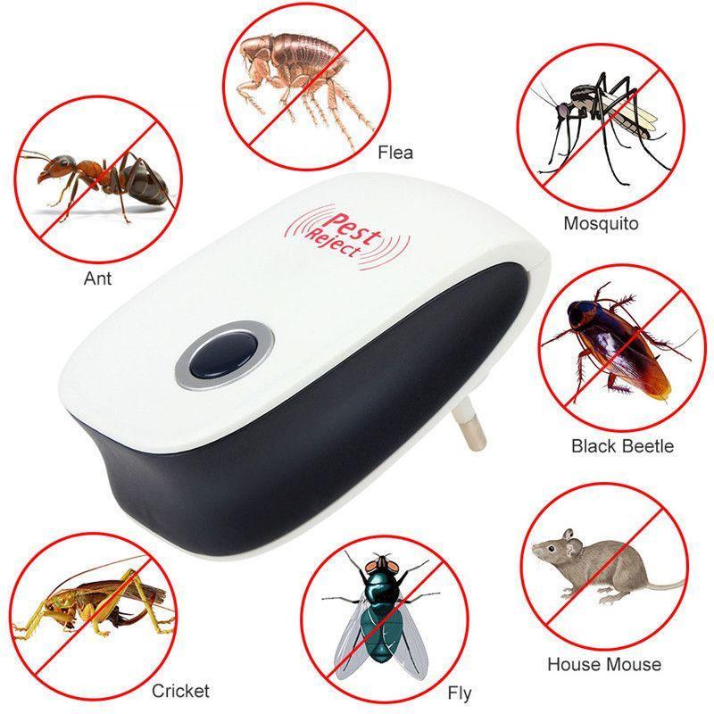 Set 4 x Dispozitiv antidaunatori Pest Reject Repeller Ultrasonic