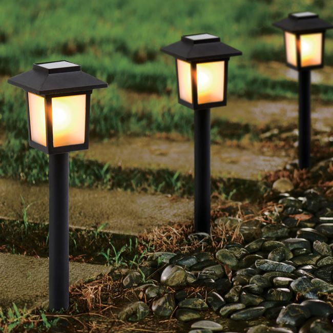 Set 5 lampi solare felinar 8x8x37 cm - imagine 2