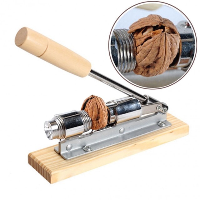 Spargator manual pentru nuci, material otel si lemn - 2 | YEO