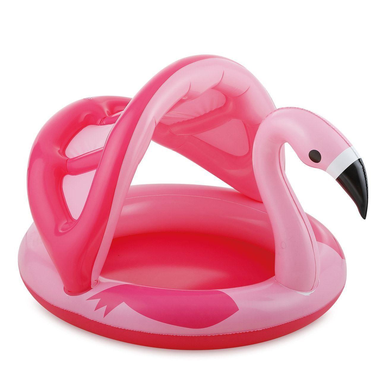 Piscina copii Flamingo roz cu protectie solara, 114x103x72 cm - 1 | YEO