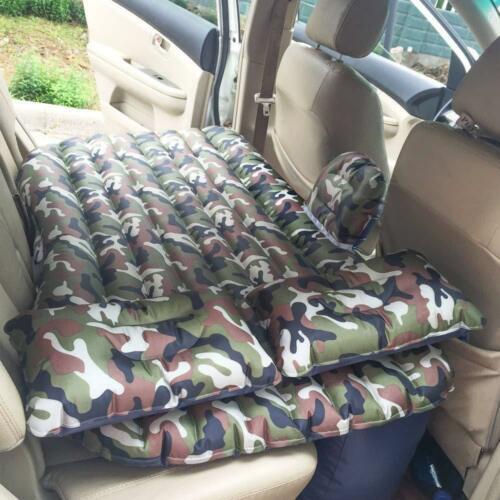 Saltea auto gonflabila, 2 perne incluse, bancheta masina, Camuflaj Verde - 1 | YEO