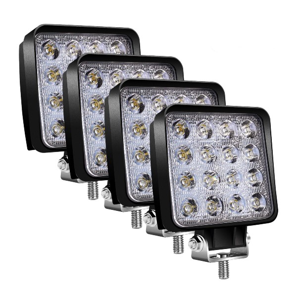 Set 4 proiectoare 16 LED 48W auto OFF-ROAD, IP 67 - 1 | YEO