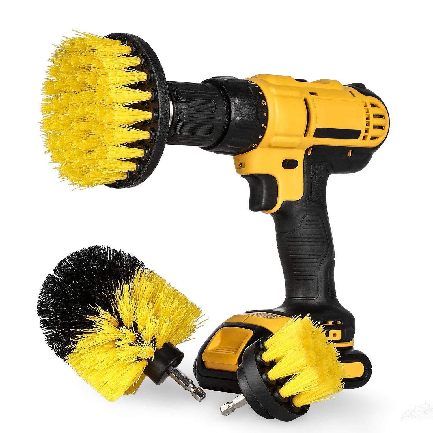 Set 3 perii curatare cu adaptor pentru bormasina/autofiletanta - 1 | YEO