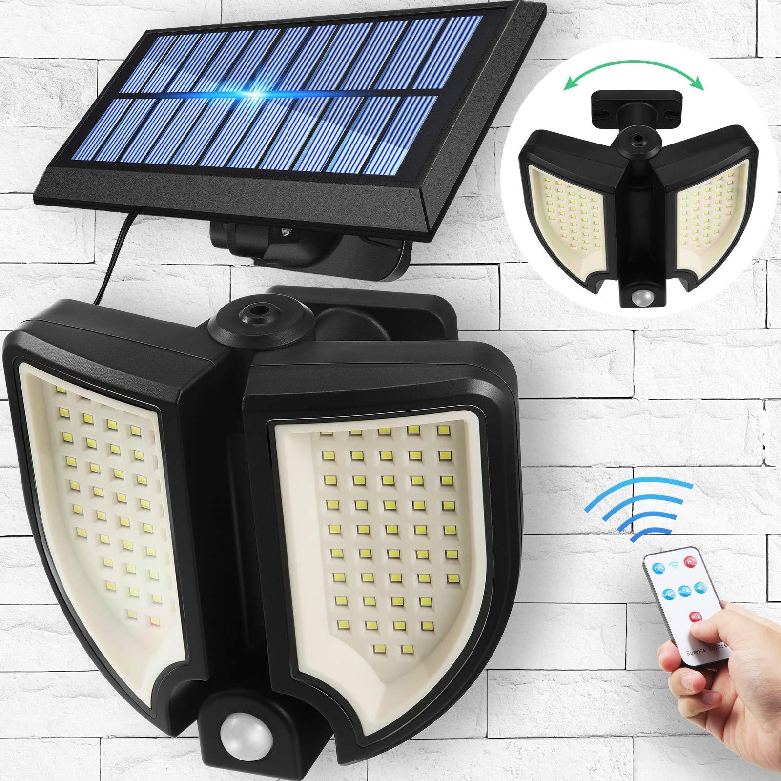 Lampa solara 90 LED, senzor de miscare, telecomanda - 2 | YEO