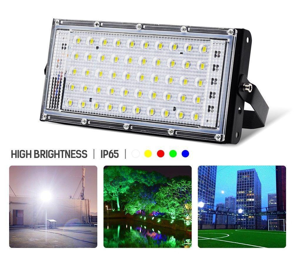 Proiector exterior multicolor RGB, 50 LED, 50W, telecomanda - 1 | YEO