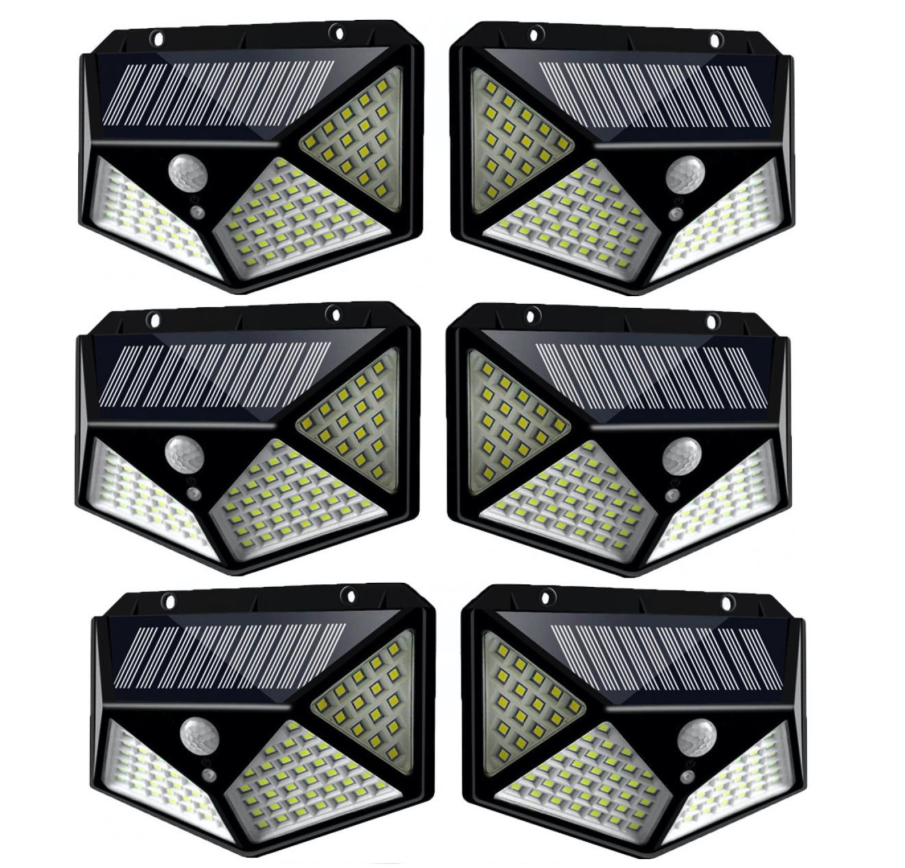 Set 6 x Lampa 100 LED cu panou solar, senzor de miscare - 2 | YEO
