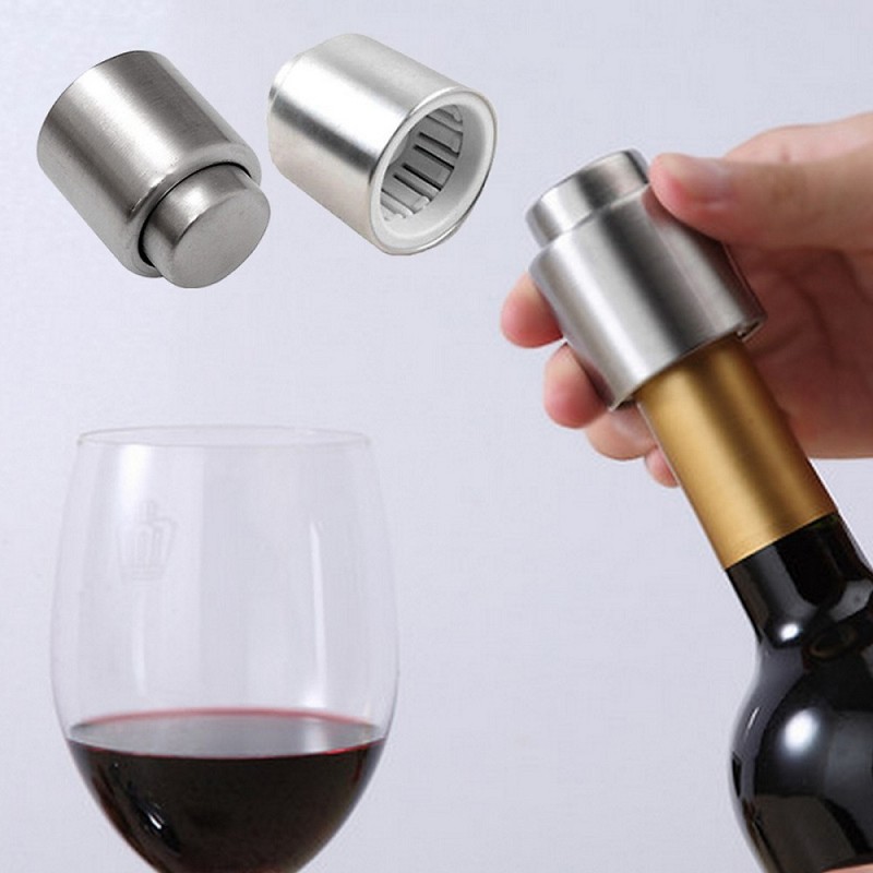 Set 2 x Dop vacuum pentru sticla de vin - 1 | YEO