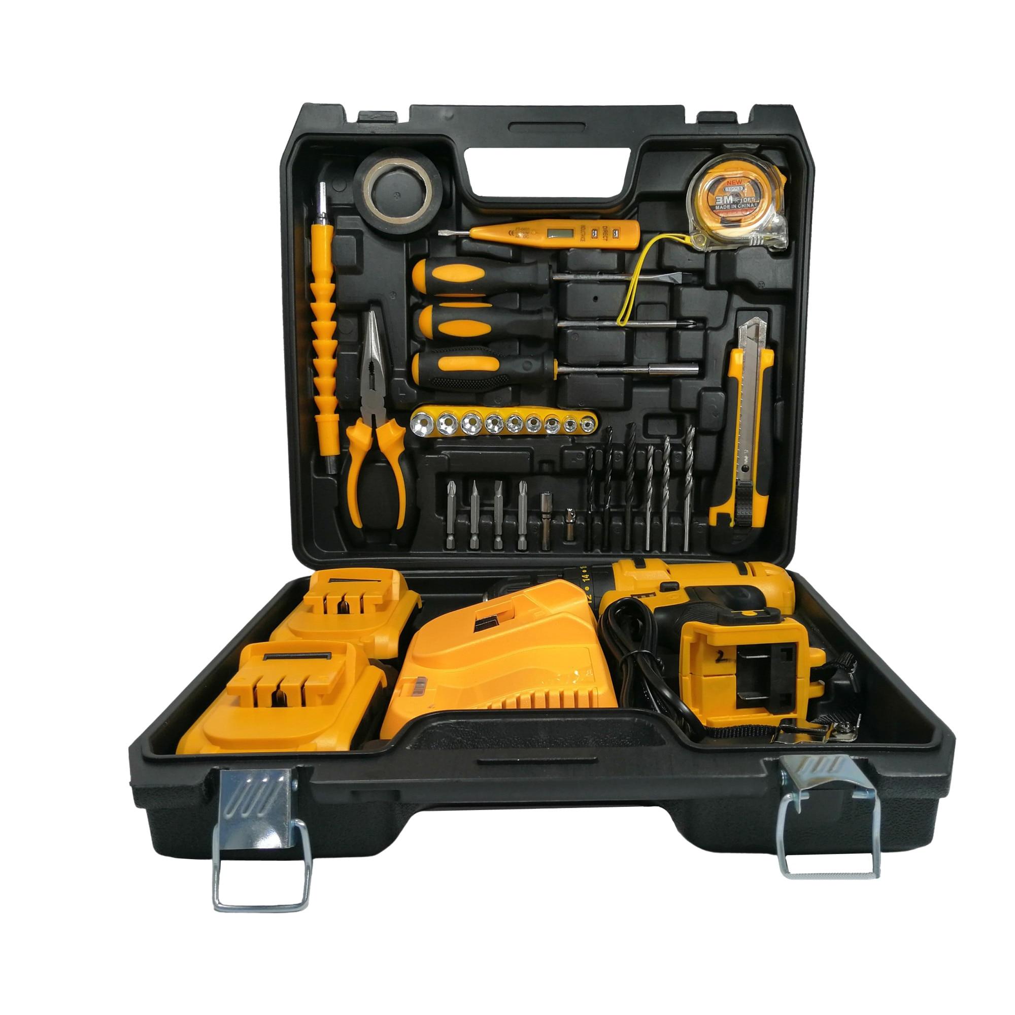 Trusa bormasina 24V cu 37 accesorii - 2 acumulatori si incarcator - 2 | YEO