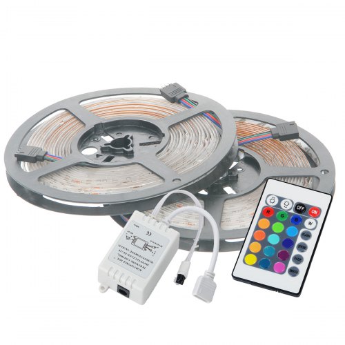 Set 2 x Banda LED RGB multicolor cu telecomanda 5 M - 1 | YEO