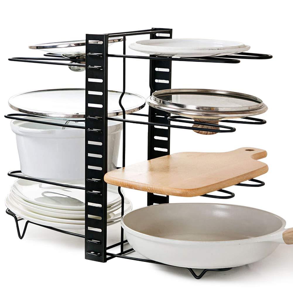 Suport organizator cu 8 rafturi pentru oale, tigai si capace - imagine 2