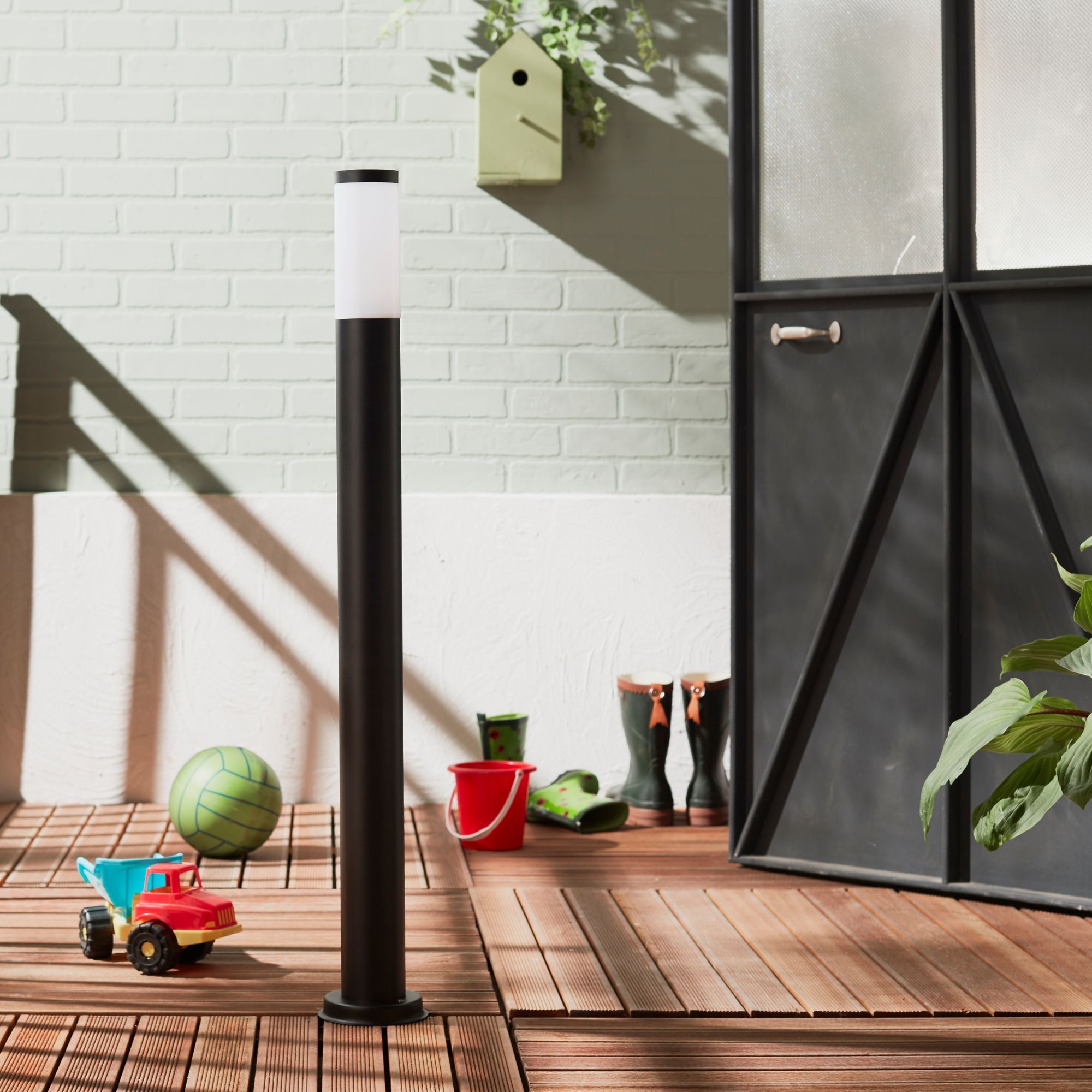 Stalp iluminat exterior, H 100 cm, IP 44, negru - 1 | YEO