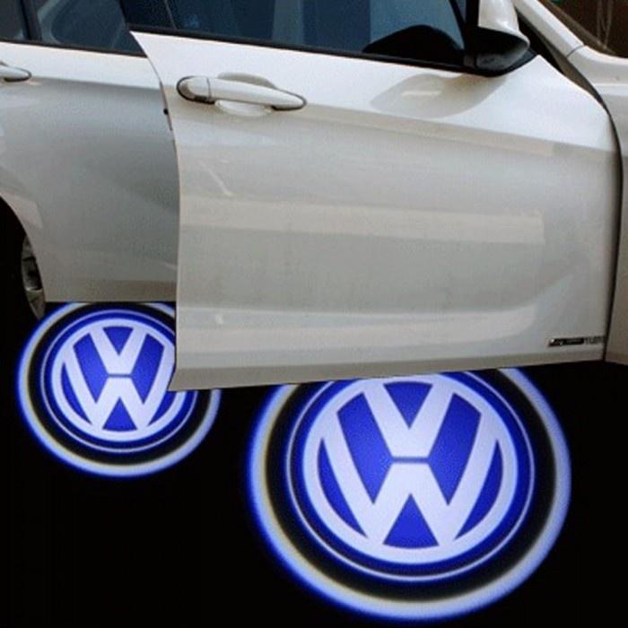 Set 2 holograme LED cu logo VOLKSWAGEN pentru portiere - 1 | YEO