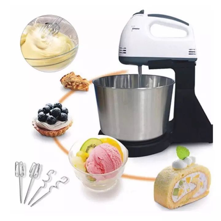 Mixer cu bol 200 W, 7 viteze, 2 teluri, 2 spirale - 2 | YEO