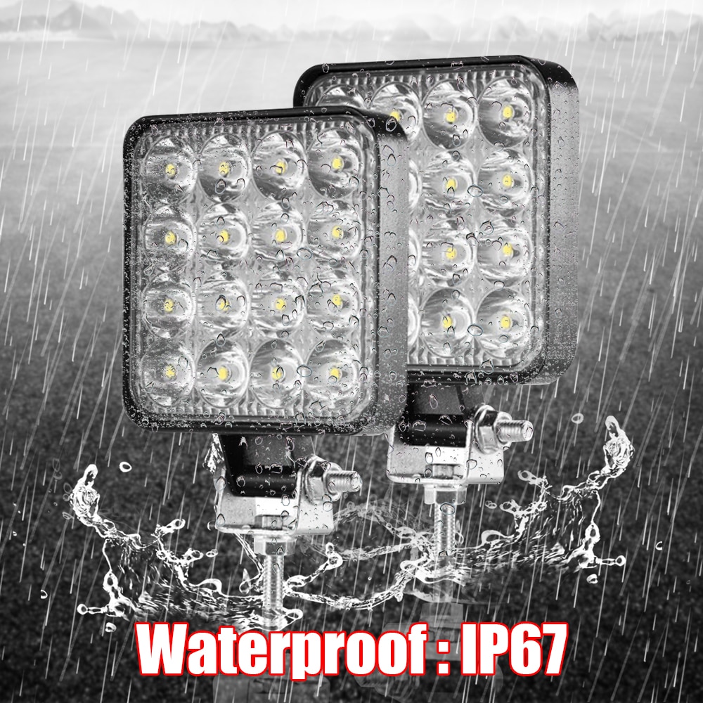 Set 4 proiectoare 16 LED 48W auto IP 67 - 1 | YEO