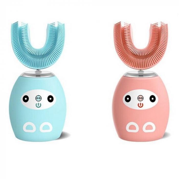 Periuta de dinti electrica pentru copii, forma de U, Andowl Q-YS13 - 2 | YEO