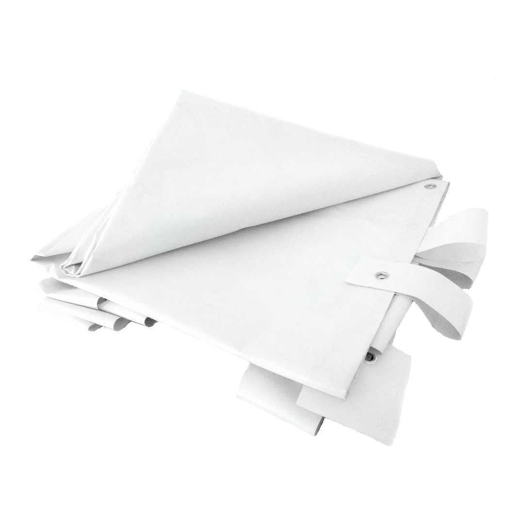 Prelata cauciucata cu inele, 450 g/mp, Alb, calitate Top - imagine 3