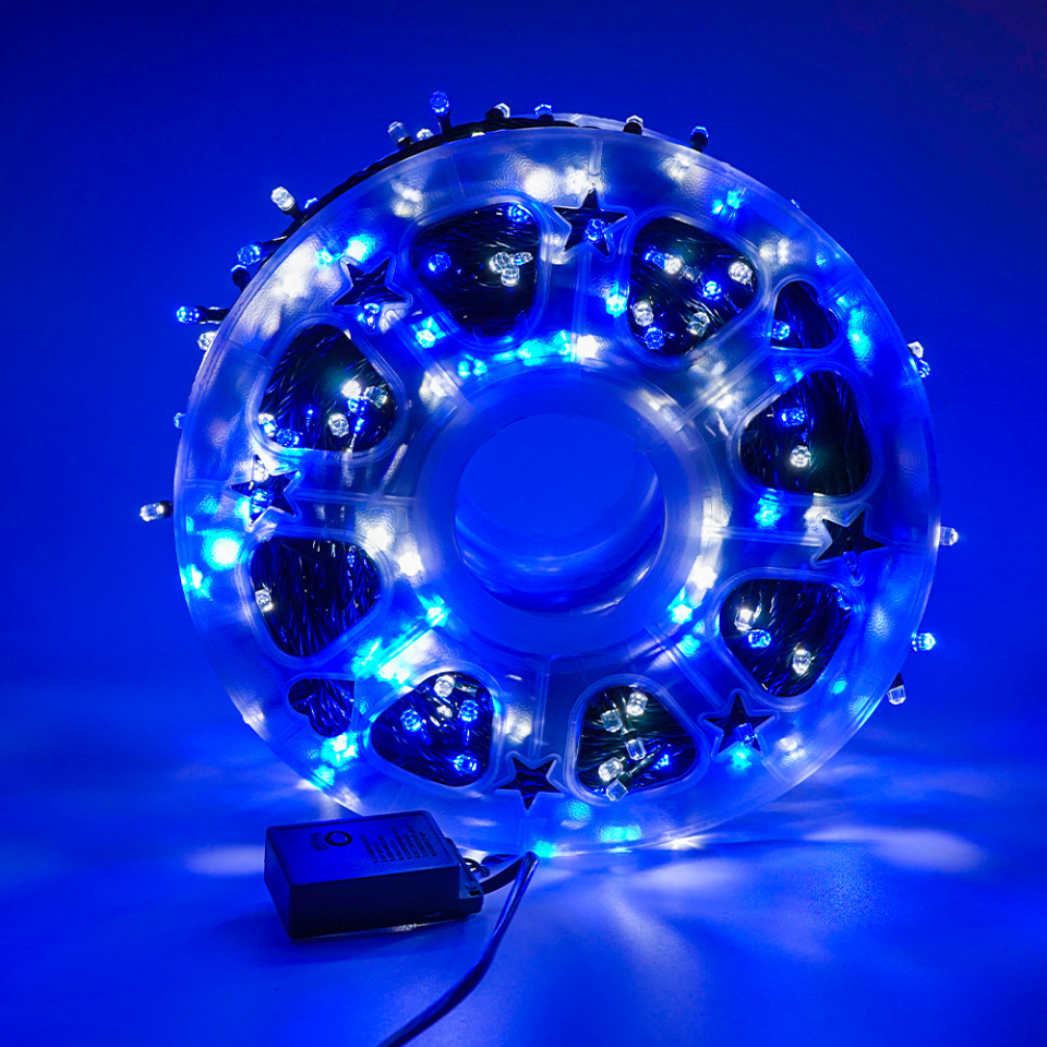 Instalatie LED fir 50 metri, rola 300 LED, Albastru - 1 | YEO