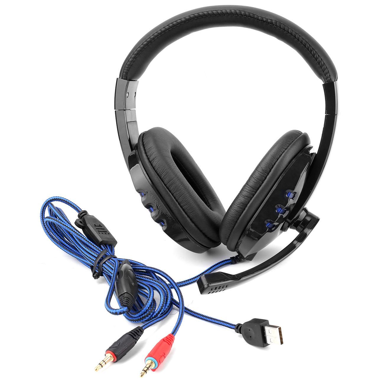 Casti Audio Gaming cu LED, Microfon rotativ, Negru - 1 | YEO