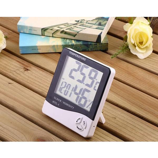 Termohigrometru digital 3 in 1 cu ceas, alarma, calendar - senzor de umiditate - 2 | YEO