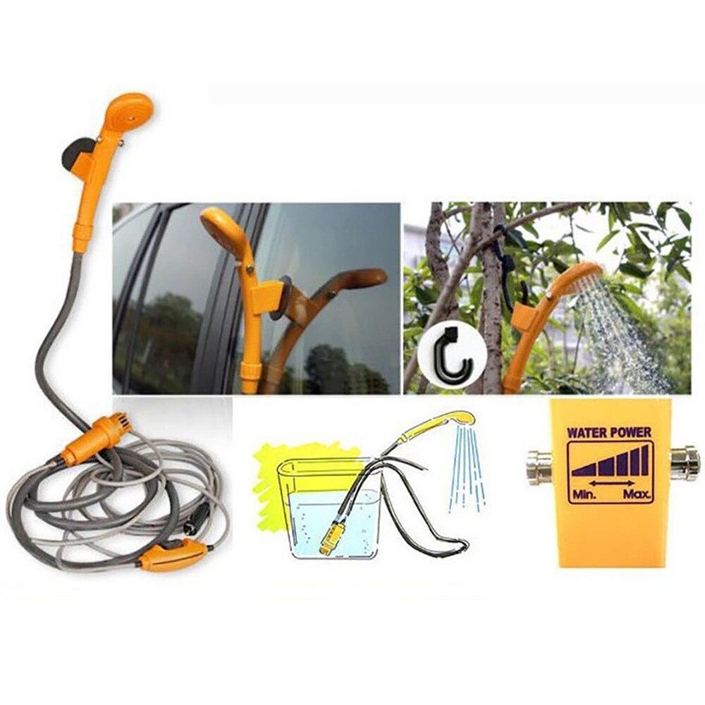 Set dus auto portabil pentru camping, 12 V, cablu 5M - imagine 2