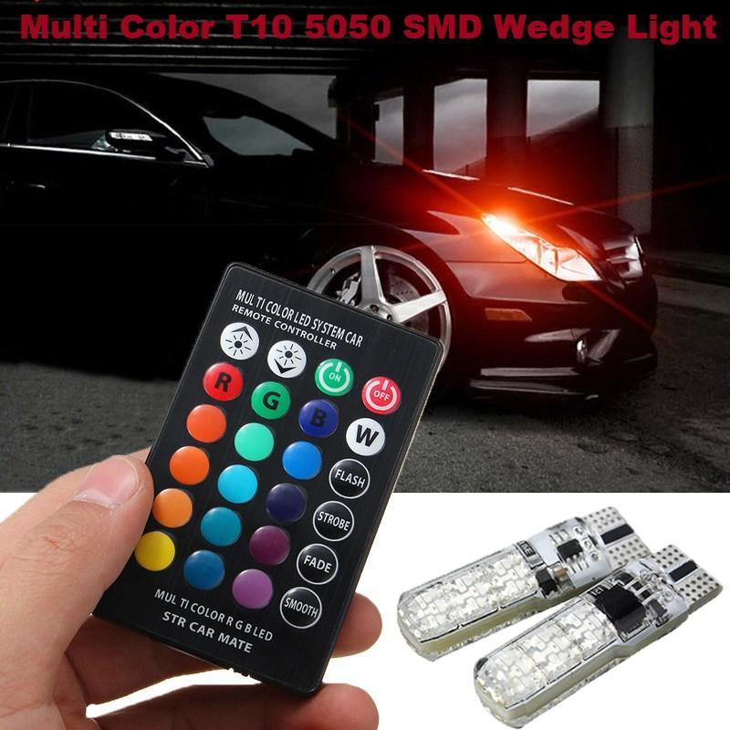 Set 2 becuri RGB auto cu telecomanda - imagine 3