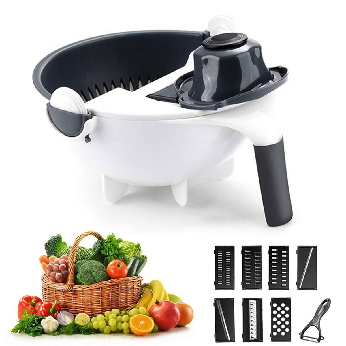 Feliator de legume cu strecurator, Vet Basket Vegetable Cutter - 2 | YEO