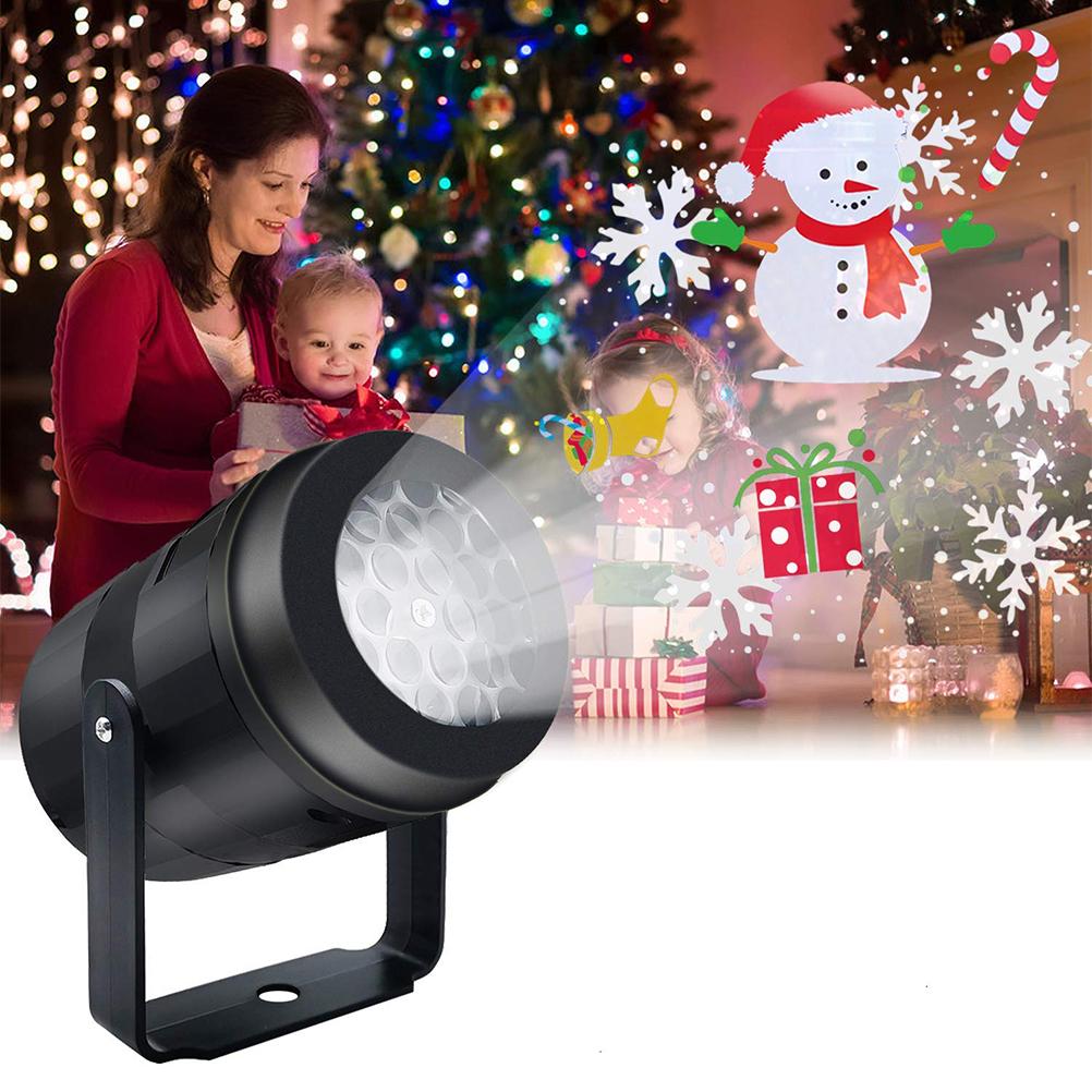 Proiector 16 figurine rotative cu tematica de Craciun, RGB 4W, pentru interior - 2 | YEO