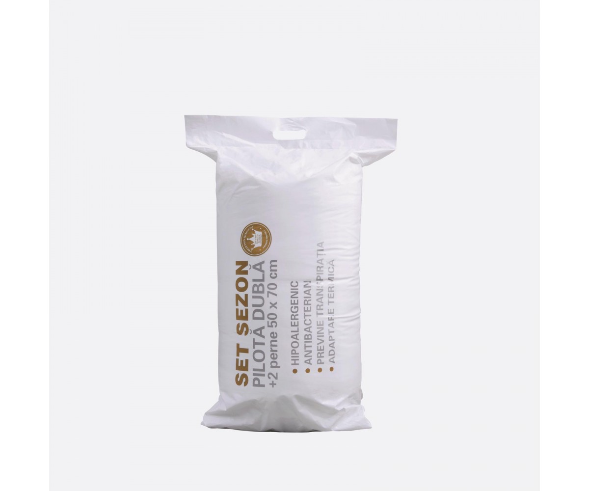 Set Sezonier Premium: Pilota dubla cu puf siliconat + 2 perne - 1 | YEO