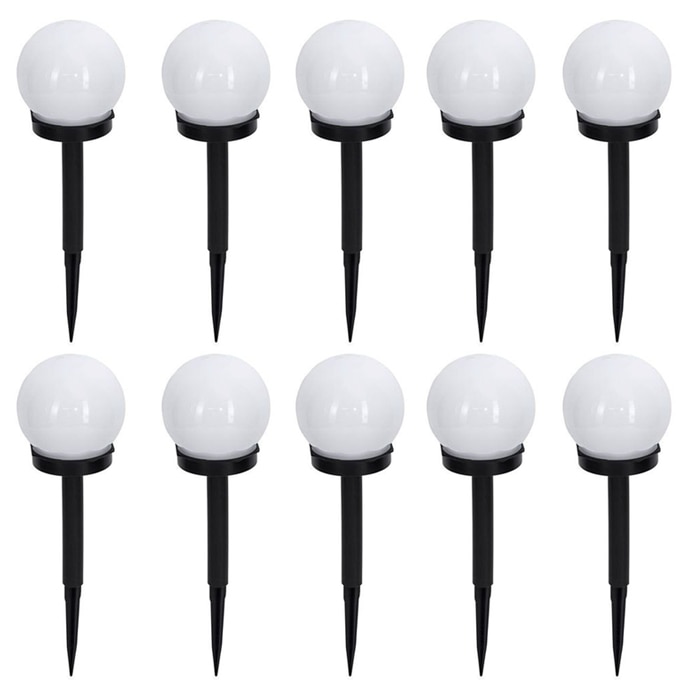 Set 10 x lampa solara tip glob, H 38 cm, senzor de lumina - 1 | YEO