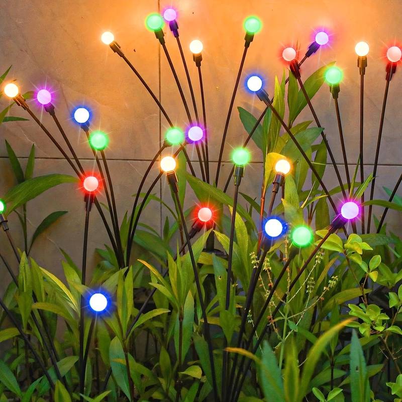 Set 4 x Lampa solara LED, 6 bulbi licurici de gradina - 2 | YEO
