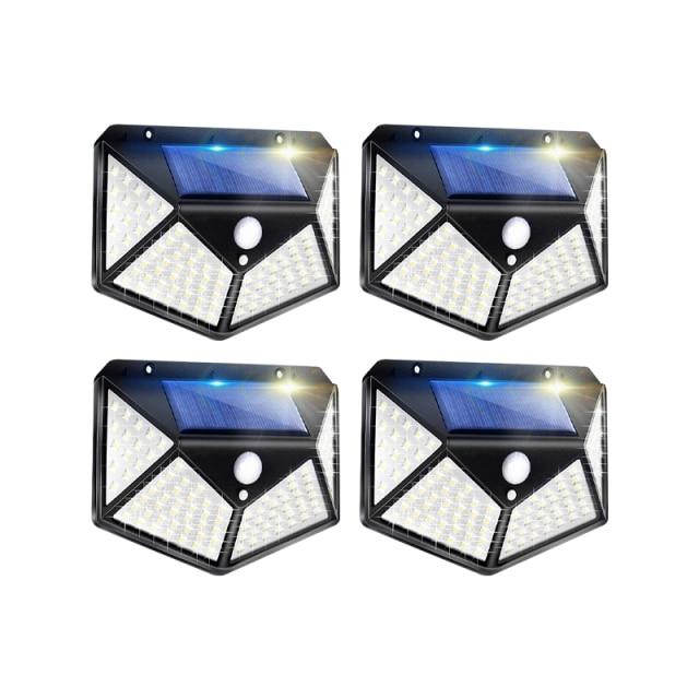 Set 8 x Lampa 100 LED cu panou solar, senzor de miscare - 1 | YEO