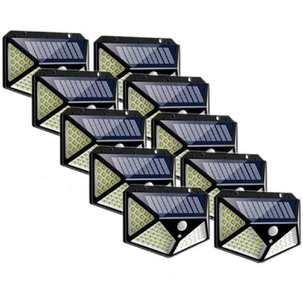 Set 10 x Lampa 100 LED cu panou solar, senzor de miscare - 2 | YEO