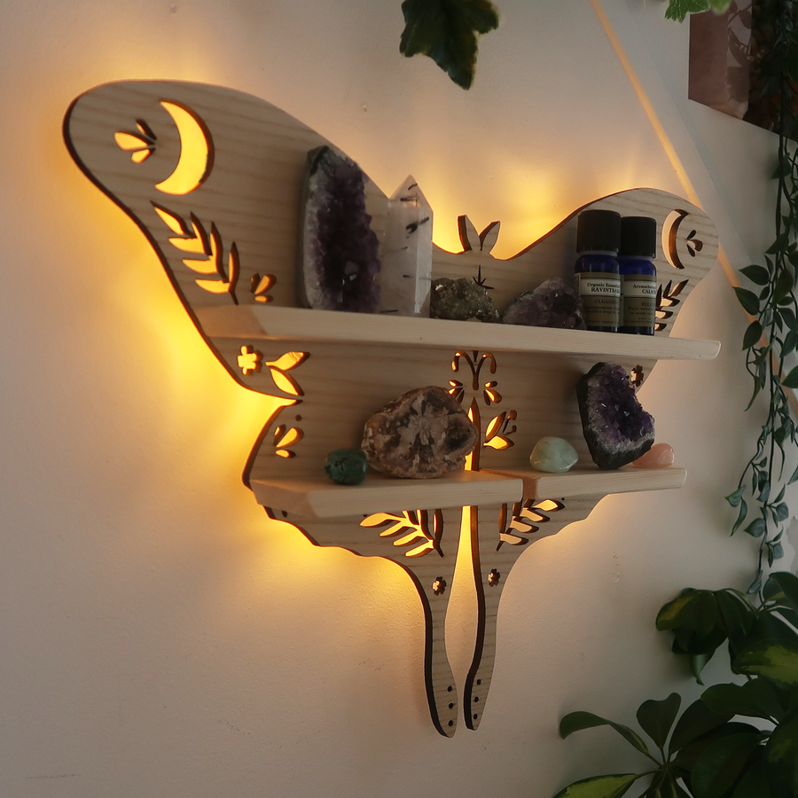 Etajera decorativa lemn, Butterfly - 2 | YEO