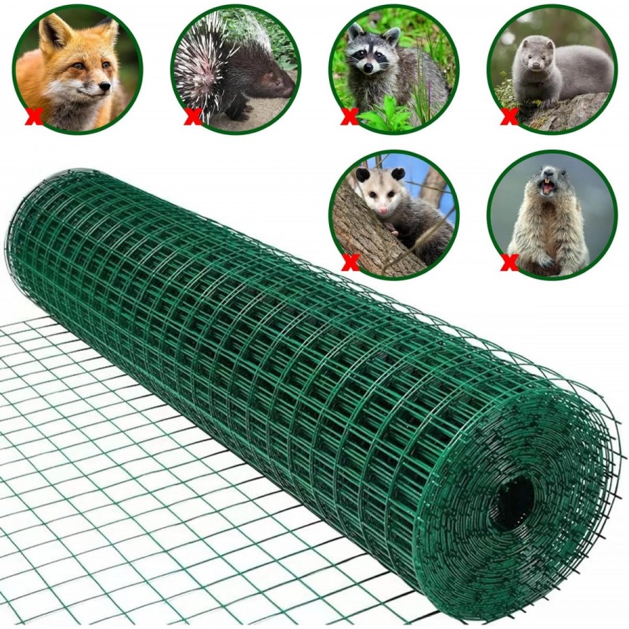 Plasa verde din sarma sudata plastifiata, ochi 16 mm x 1 mm - 1 | YEO