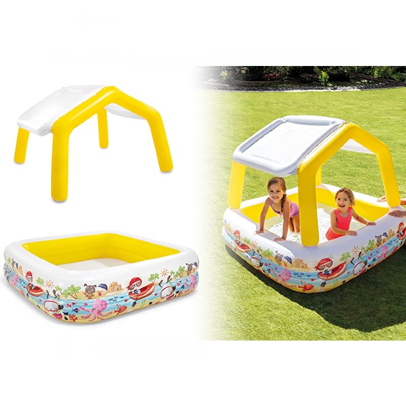 Piscina copii Sun Shade 280 litri - 157 x 157 x 122 cm - 1 | YEO