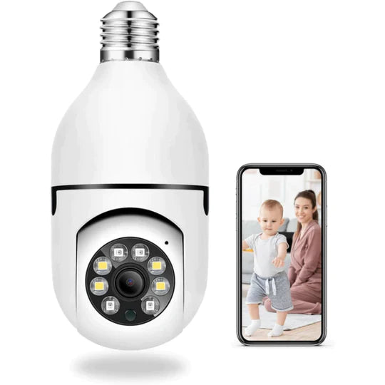 Camera video Wi-Fi XHW-5, tip Bec cu soclu E27, vedere pe noapte