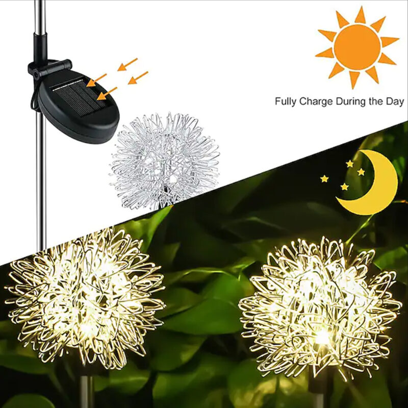 Set 2 x Lampa solara LED, Bulb Flower - 2 | YEO