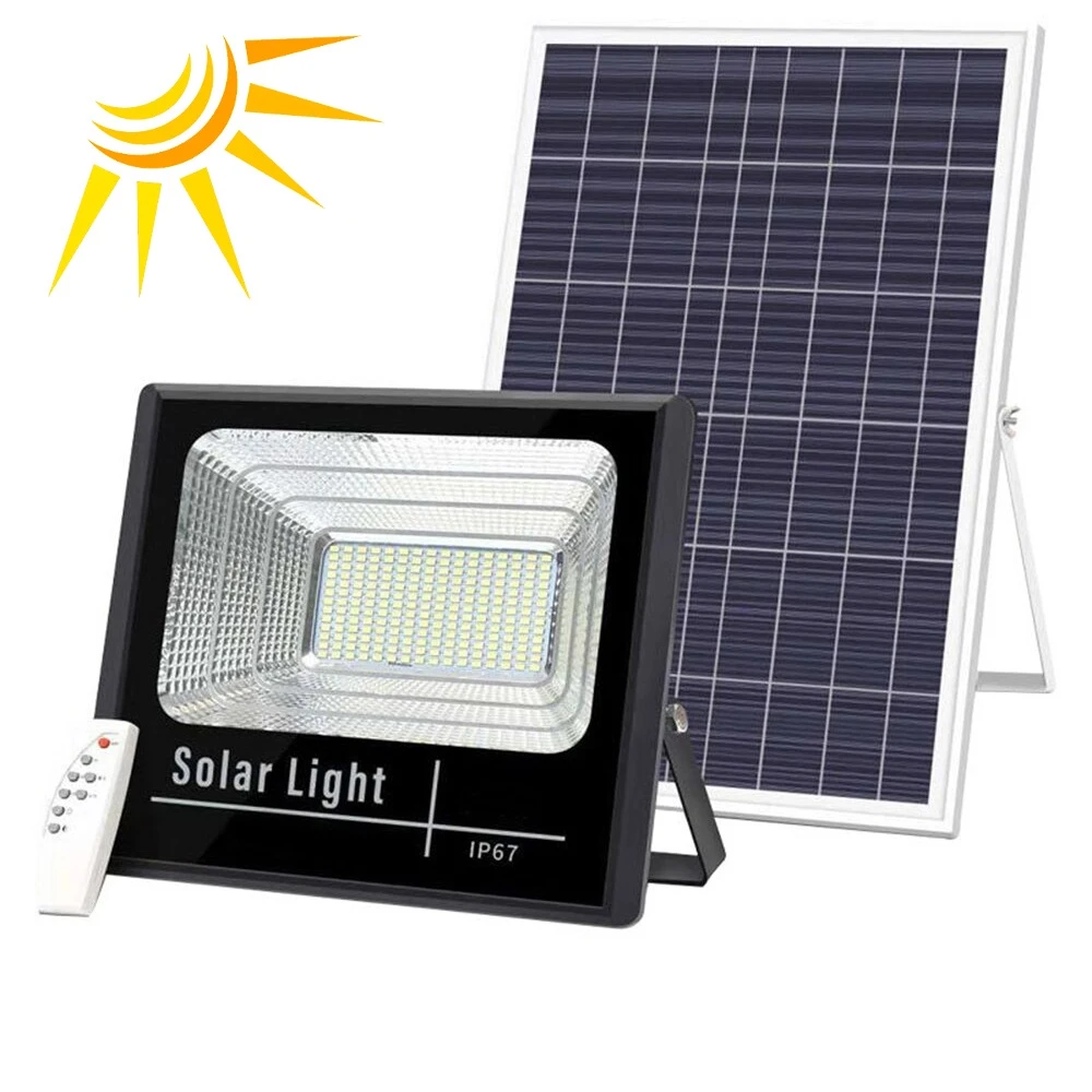 Proiector cu panou solar si telecomanda, 50 W Jortan - 1 | YEO