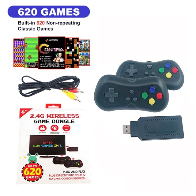 Consola 620 jocuri, Wireless, Retro, 2 JoyStick - 2 | YEO