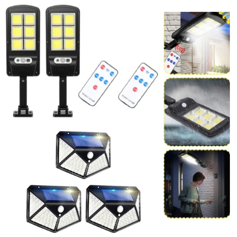 Set 2 x Lampa 128 LED COB + Set 3 x Lampa 100 LED