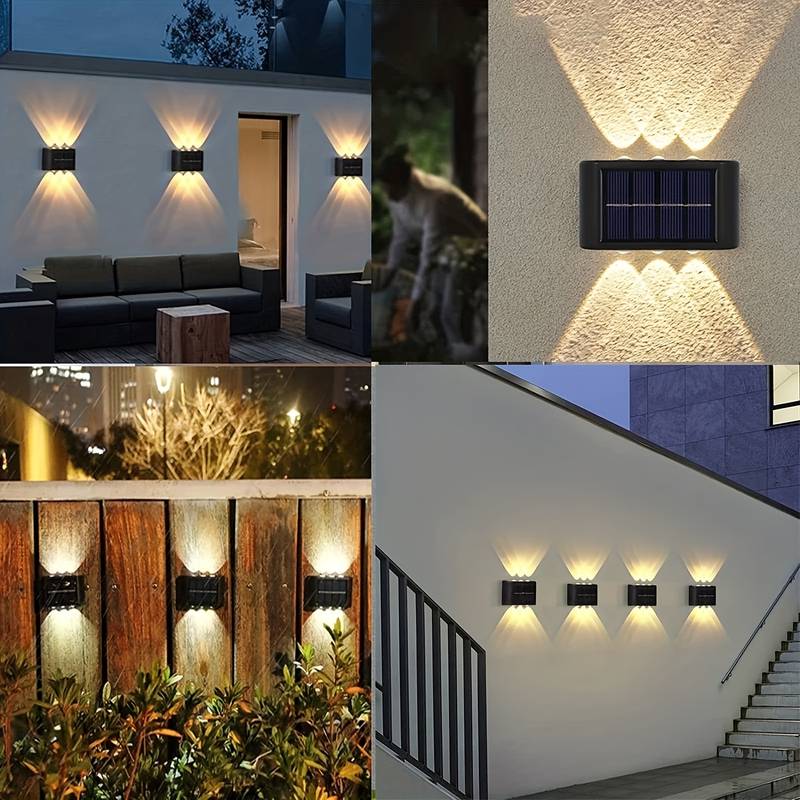Set 4 x lampa solara 4 LED cu lumina bidirectionala - 2 | YEO