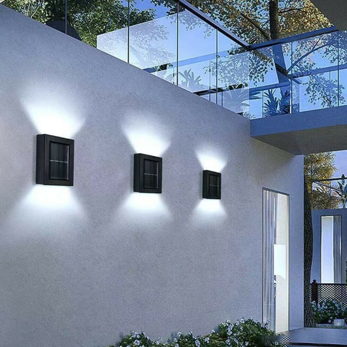Set 4 x lampa solara 4 LED cu lumina bidirectionala - 1 | YEO