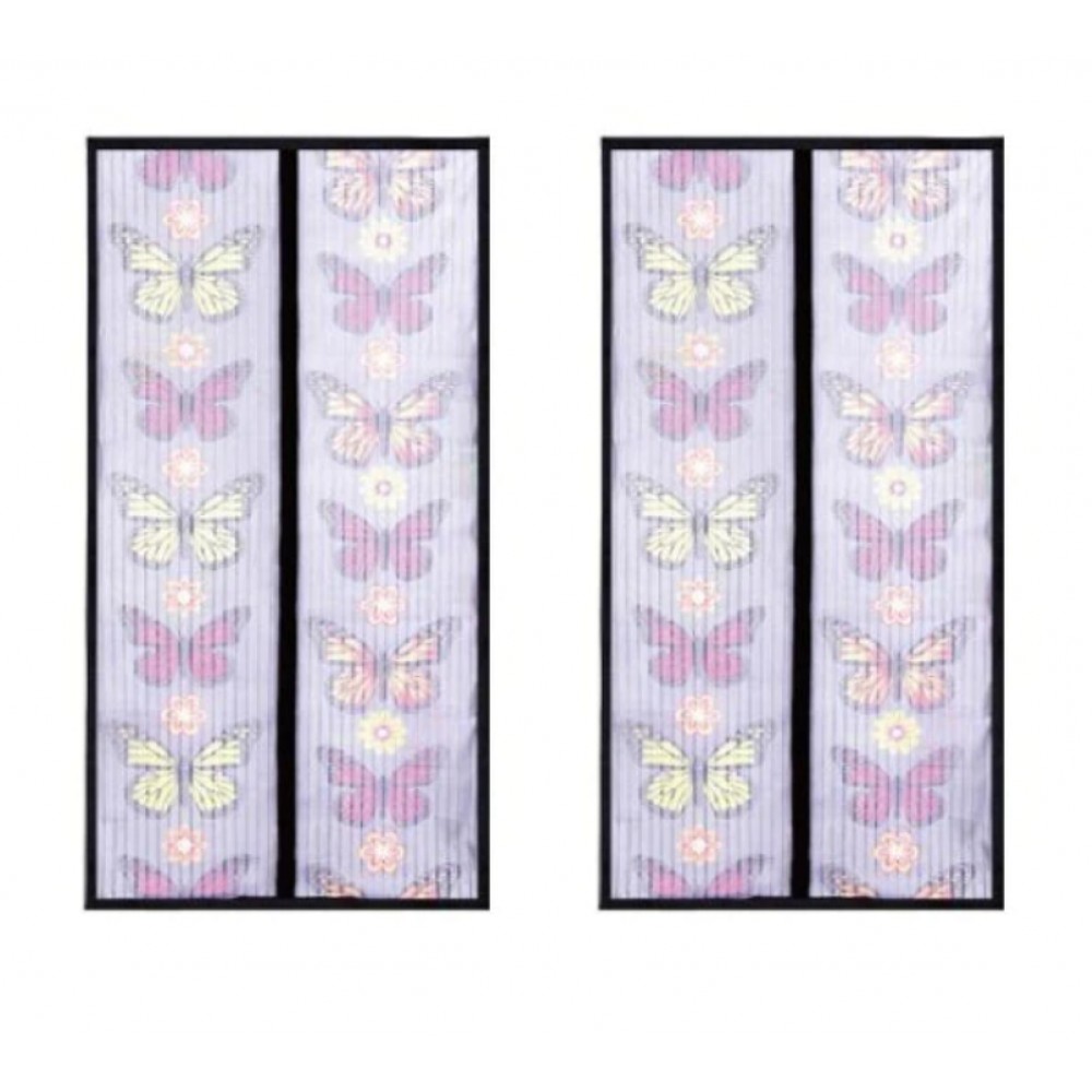 Set 2 x Perdea magnetica antiinsecte 210 x 90 cm, Model Fluturi - 1 | YEO