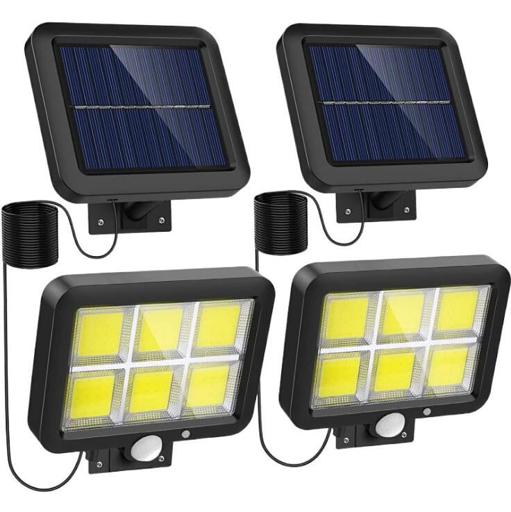 Set 2 x Proiector solar 96 LED, Senzor de miscare, telecomanda