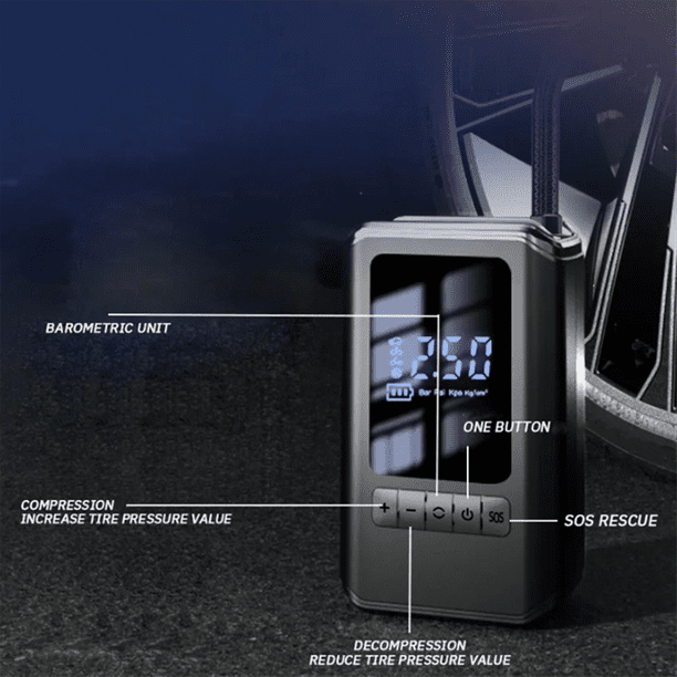 Compresor cu manometru digital, ABS, 30 L/min - 2 | YEO