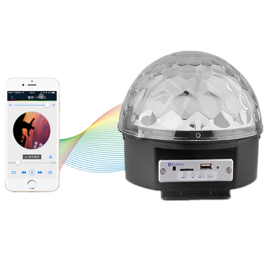 Proiector Disco Led Magic Ball Light, Redare Audio MP3