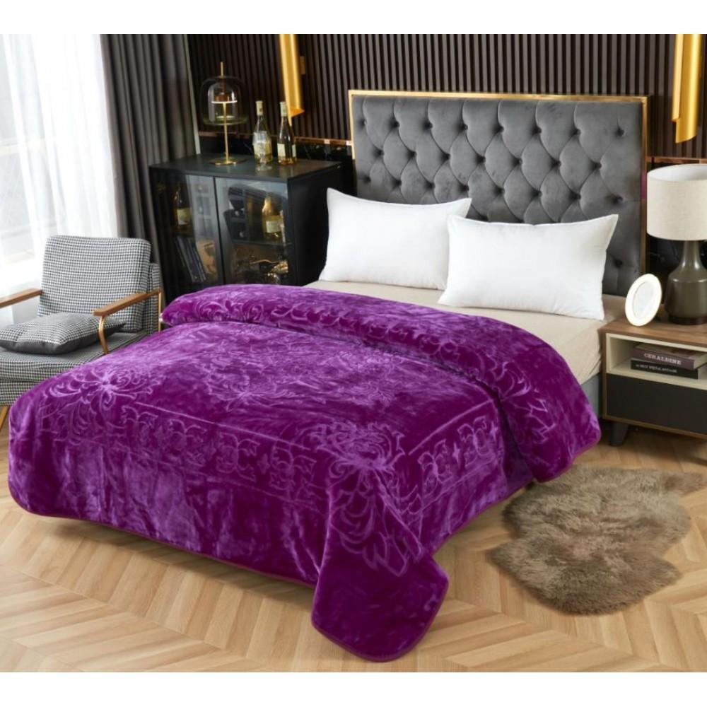 Patura Cocolino dubla, 200 x 240 cm, Maro inchis - 1 | YEO