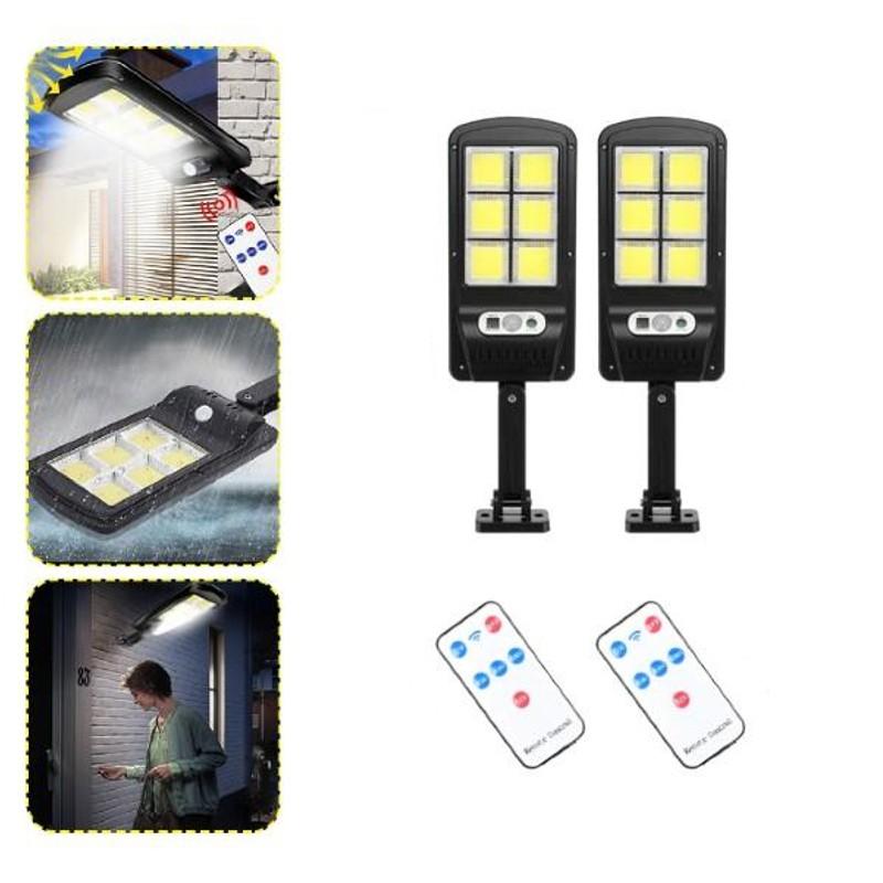 Set 2 x Lampa solara 6 LED SMD cu senzor de miscare si lumina - 1 | YEO