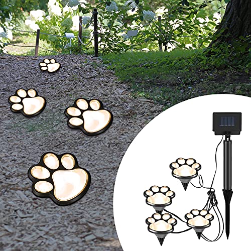 Set 4 lampi solare Paw Print Light - 1 | YEO