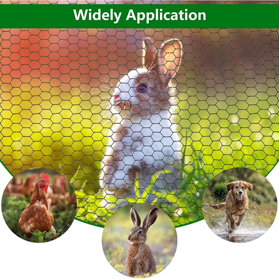 Plasa zincata plastifiata, 1 x 10 M, impletita, 1 mm grosime, ochi 2.5 cm - imagine 3